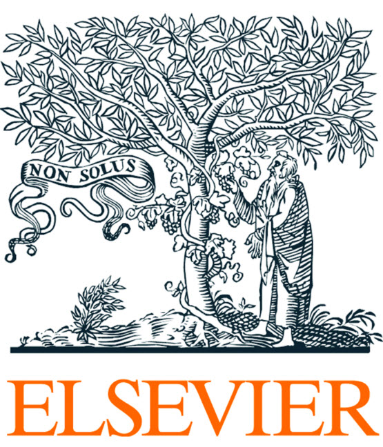 logo Elsevier starzec przy drzewie zrywa owoce napis NON SOLUS
